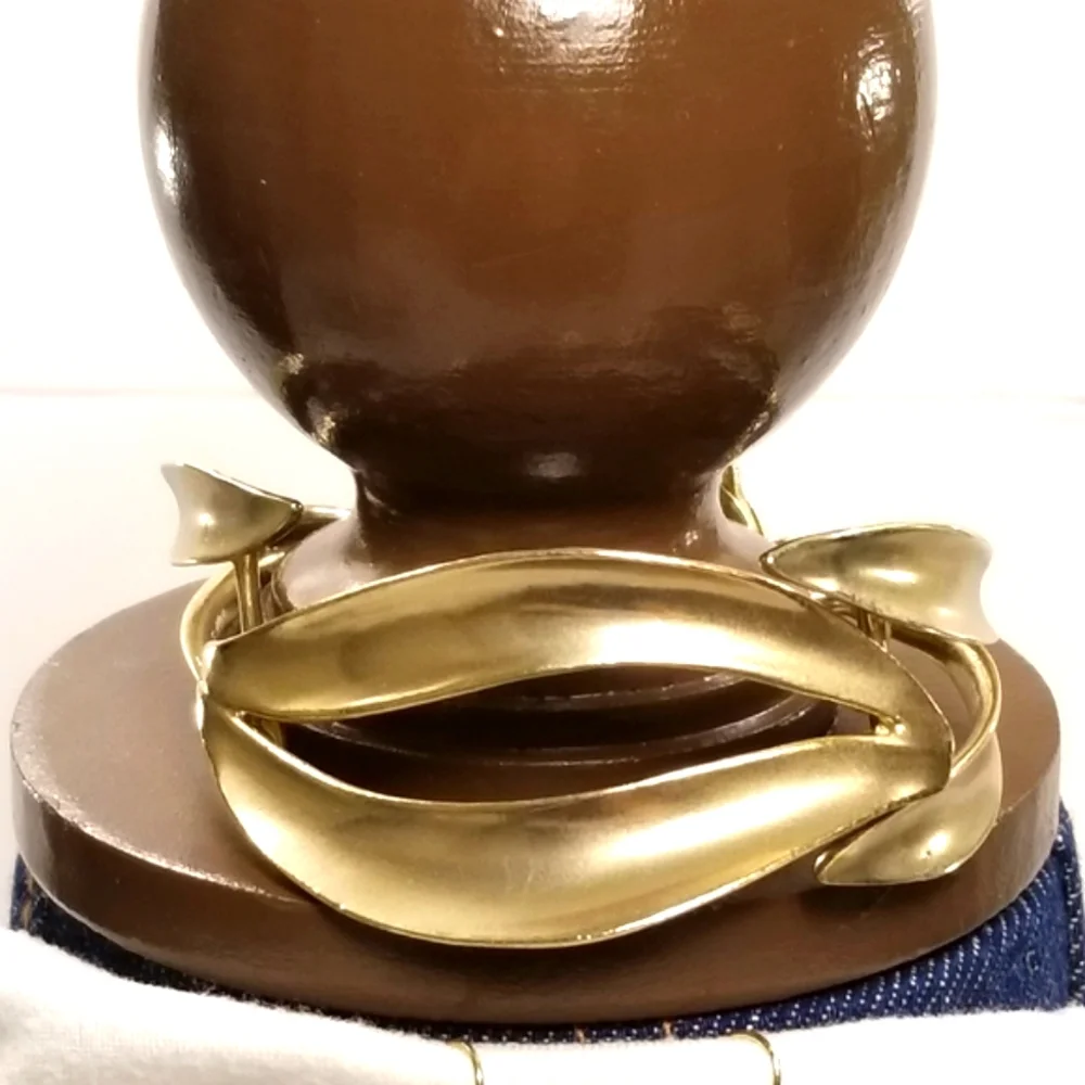 W33 RARE New Nordstrom brushed gold Forge Ahead Wavy Cuff flexible cuff bracelet - Picture 2 of 9